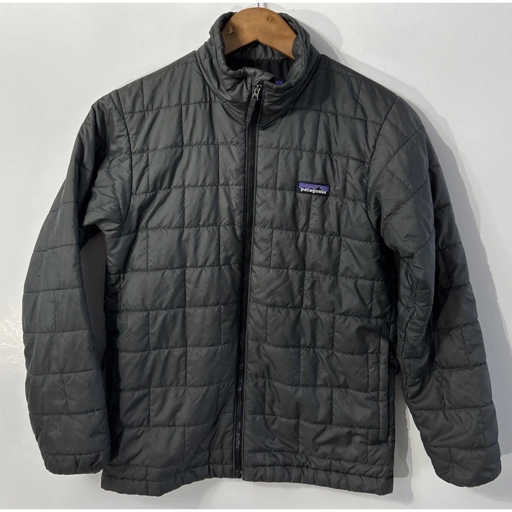 Patagonia Nano Puff Brick Quilt Jacket Primaloft Sz Large 12 Full Zip EUC 68001